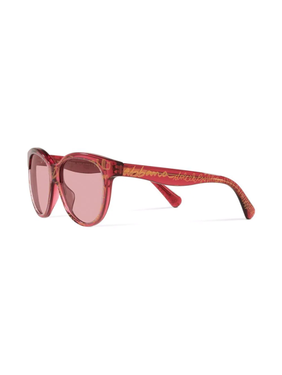 Shop Dolce & Gabbana Oversized Frame Sunglasses In Pink