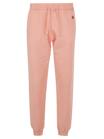 Shop Kenzo Tiger Patch Elastic Waist Drawstring Pants In Pink
