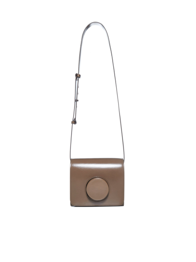 Shop Lemaire Foldover Camera Bag In Brown