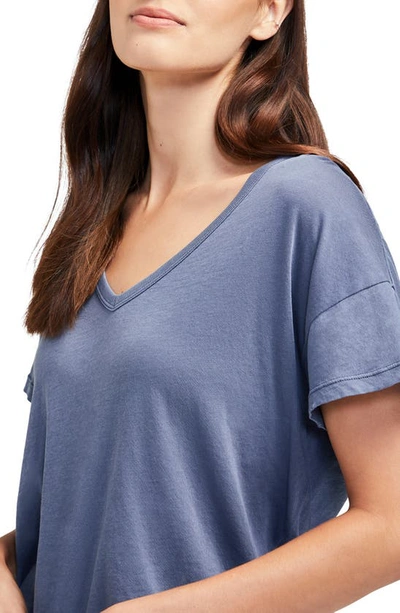 Shop Wildfox Chrissy V-neck T-shirt In China Blue