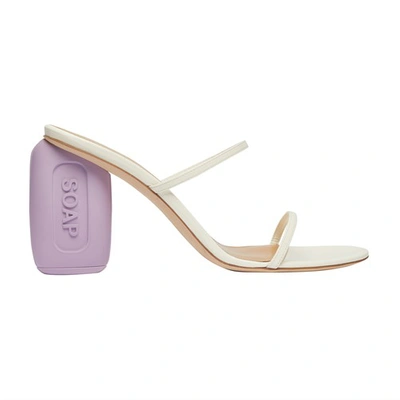 Shop Loewe Soap Sandals In White Lavender