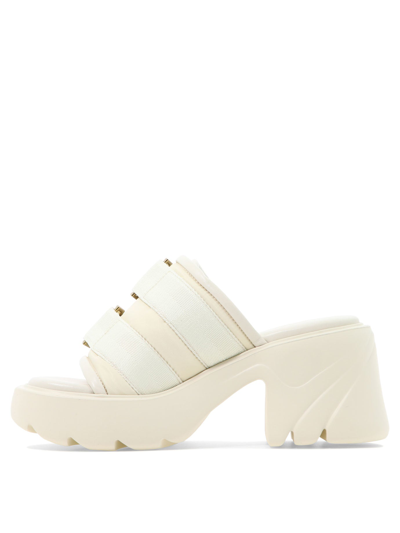 Shop Bottega Veneta "flash" Sandals In White