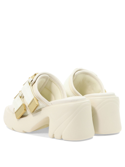 Shop Bottega Veneta "flash" Sandals In White