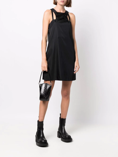 Givenchy Strap-detail Cut-out Sleeveless Shift Dress In Black