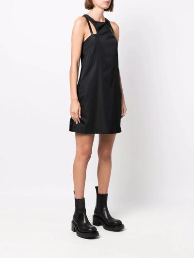 Givenchy Strap-detail Cut-out Sleeveless Shift Dress In Black
