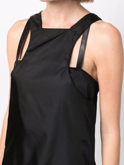 Givenchy Strap-detail Cut-out Sleeveless Shift Dress In Black