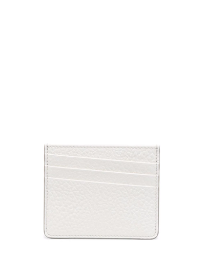Maison Margiela Four-stitch Leather Card Holder In White