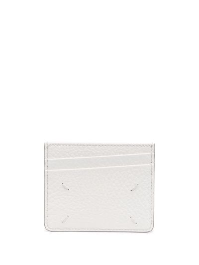 Maison Margiela Four-stitch Leather Card Holder In White
