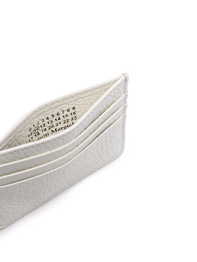 Maison Margiela Four-stitch Leather Card Holder In White
