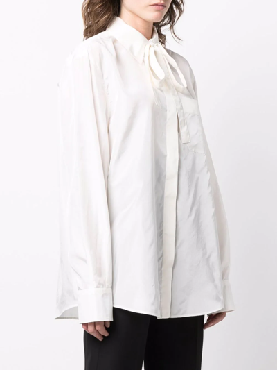 Valentino Long-sleeve Button-fastening Shirt In Neutrals