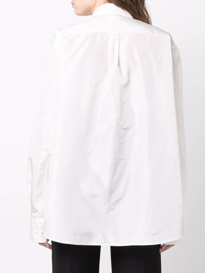 Valentino Long-sleeve Button-fastening Shirt In Neutrals