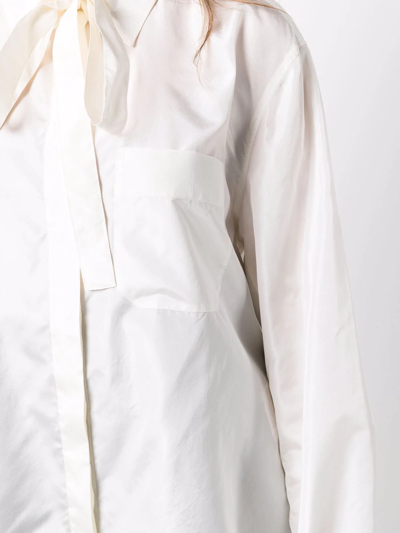 Valentino Long-sleeve Button-fastening Shirt In Neutrals
