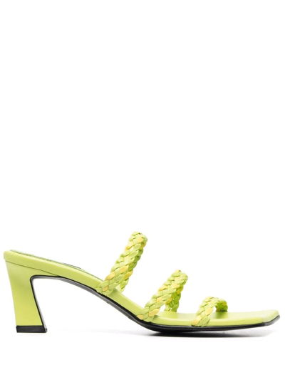Shop Reike Nen French Braid Sandals In Green