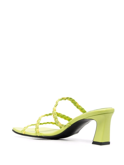 Shop Reike Nen French Braid Sandals In Green