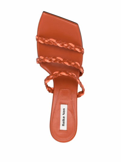 Shop Reike Nen French Braid Sandals In Orange