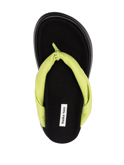 Shop Reike Nen Platform Thong Sandals In Green
