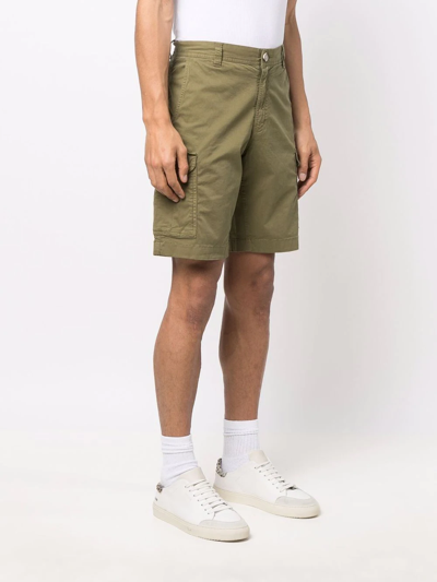 Woolrich Cotton Cargo Bermuda Shorts In Green