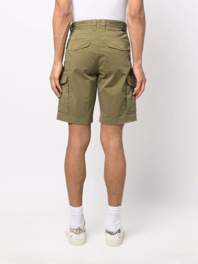 Woolrich Cotton Cargo Bermuda Shorts In Green