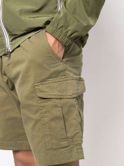 Woolrich Cotton Cargo Bermuda Shorts In Green