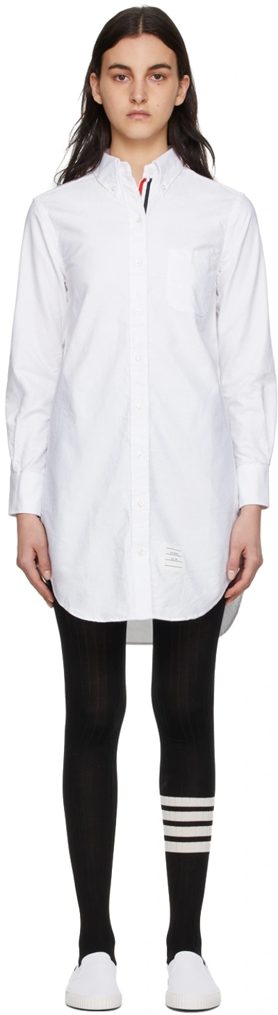 Shop Thom Browne White Shirt Mini Dress