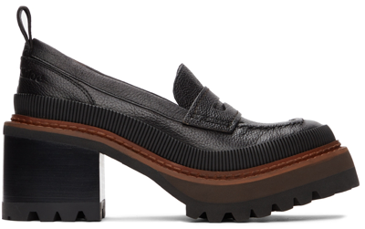 Shop See By Chloé Black Mahalia Loafers In 001-black
