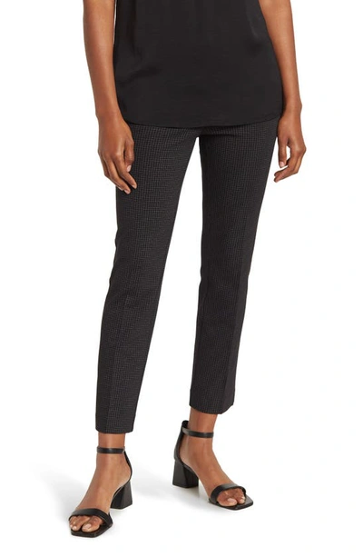 Amanda Chelsea Amanda And Chelsea Grid Print Pants In Black