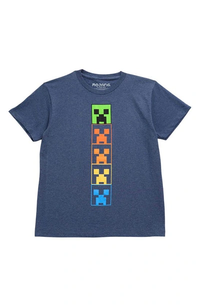 Shop Mighty Fine Pixel Graphic T-shirt In Navy Heather