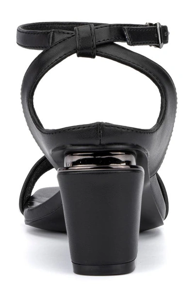 Torgeis Candida Ankle Strap Block Heel Sandal In Black