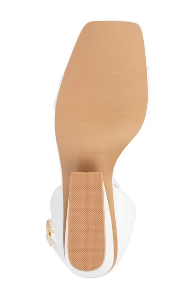 Torgeis Candida Ankle Strap Block Heel Sandal In White