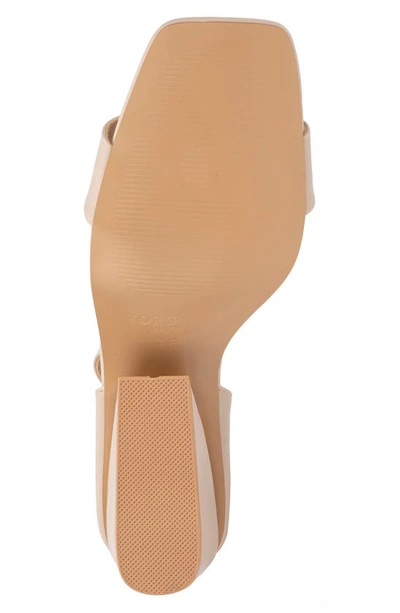 Torgeis Candida Ankle Strap Block Heel Sandal In Beige