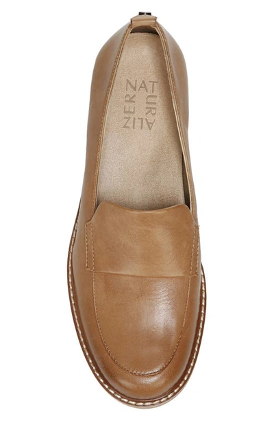 Naturalizer Darry Womens Lugged Sole Slip On Loafer Heels In Toffee