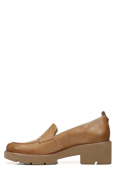 Naturalizer Darry Womens Lugged Sole Slip On Loafer Heels In Toffee