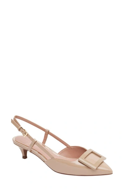 Shop Linea Paolo Cyprus Slingback Pointed Toe Pump In Maple Sugar