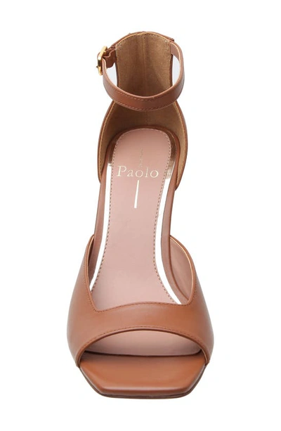 Shop Linea Paolo Gabriel Ankle Strap Wedge Sandal In Cognac