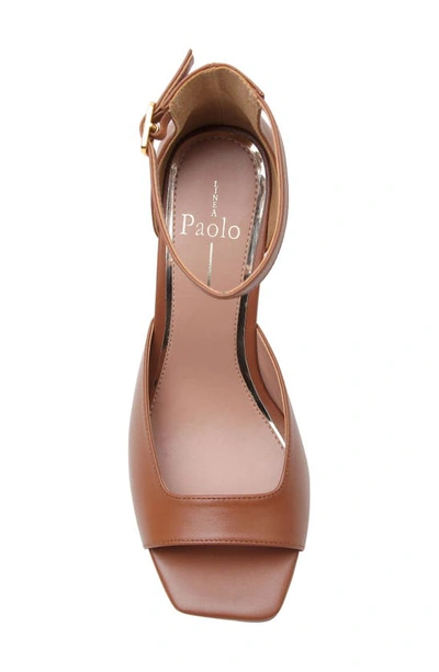 Shop Linea Paolo Gabriel Ankle Strap Wedge Sandal In Cognac