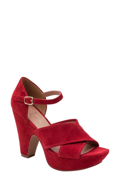 Shop Linea Paolo Imogene Platform Sandal In Red