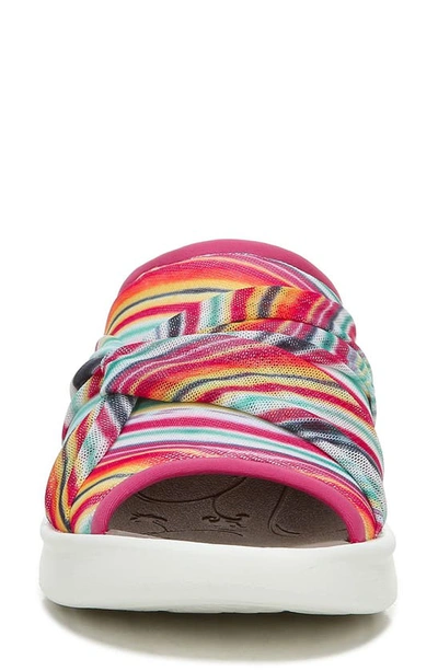 Shop Bzees Smile Ii Wedge Slide Sandal In Wave Stripe