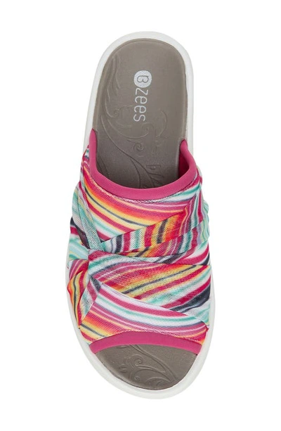 Shop Bzees Smile Ii Wedge Slide Sandal In Wave Stripe