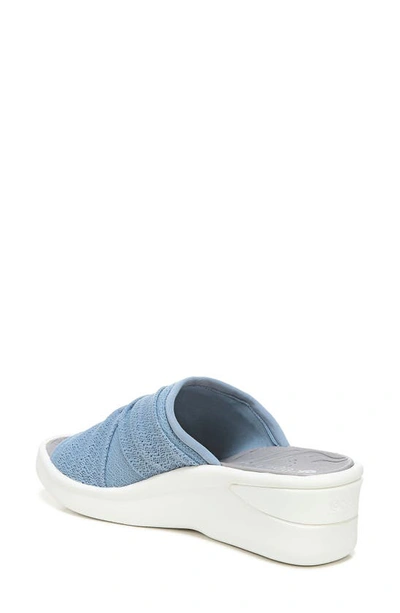 Shop Bzees Smile Ii Wedge Slide Sandal In Dusty Blue