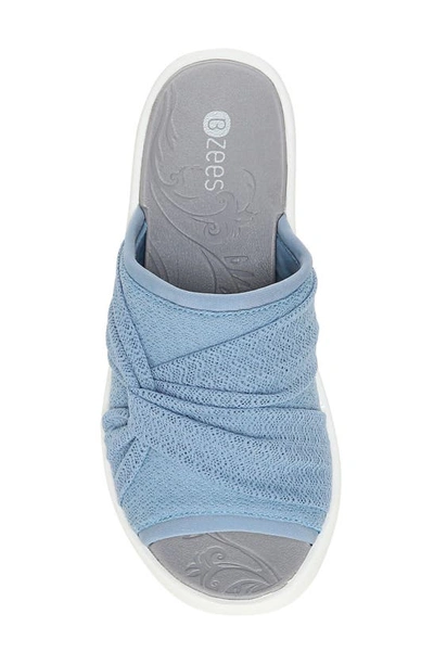 Shop Bzees Smile Ii Wedge Slide Sandal In Dusty Blue