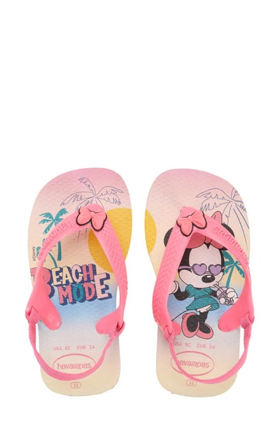 Shop Havaianas Baby Disney Classics Flip Flop In Pink/ Pink