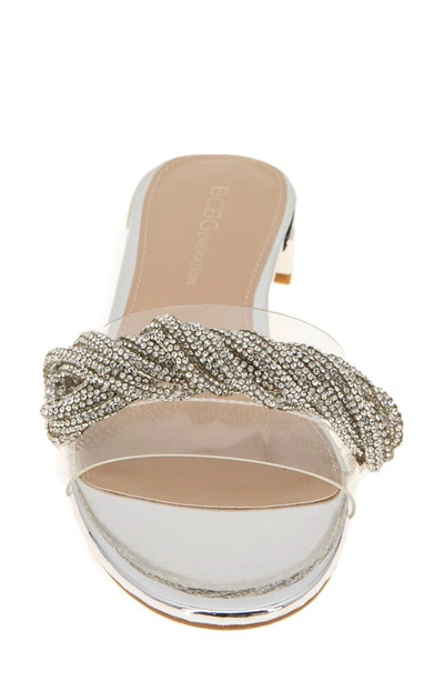 Shop Bcbgeneration Darli Slide Sandal In Silver/ Clear