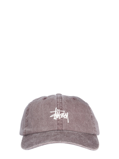 Shop Stussy Low Pro Washed Stock Hat In Brown