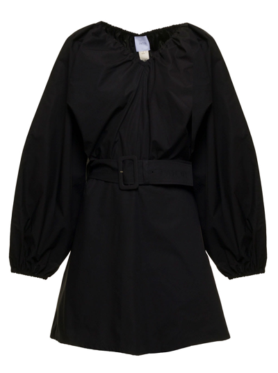 Patou Balloon Sleeves Dress In Black