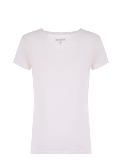 Shop Blauer T-shirt  In Cotone Bianco