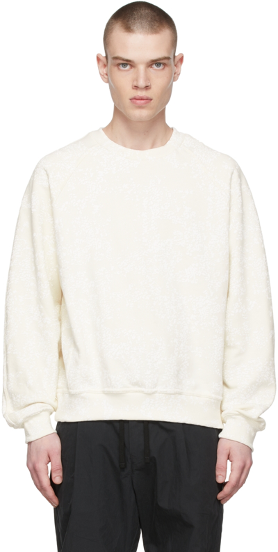 Shop John Elliott Off-white Cotton Sweatshirt In Salt