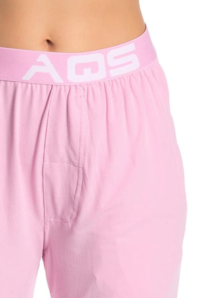 Shop Aqs Soft Knit Lounge Pants In Mauve