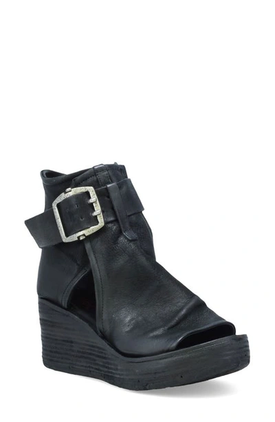 Shop As98 Naya Wedge Sandal In Black Black