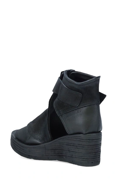 As98 Naya Wedge Sandal In Black Black