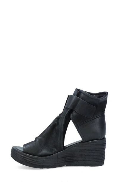 Shop As98 Naya Wedge Sandal In Black Black